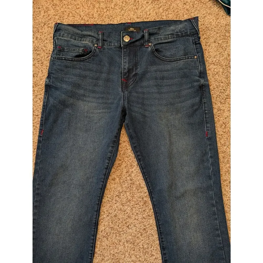 TRUE RELIGION, Ricky, Relaxed Straight leg Men's Jeans/Pants 36X33; Blue Denim
